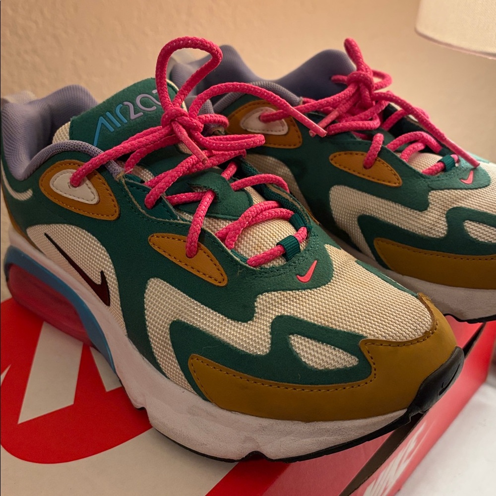 Nike Air Max 200 with Green and Pink Accents